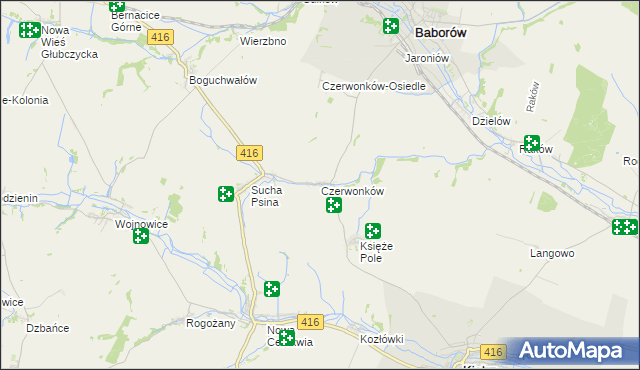 mapa Czerwonków, Czerwonków na mapie Targeo