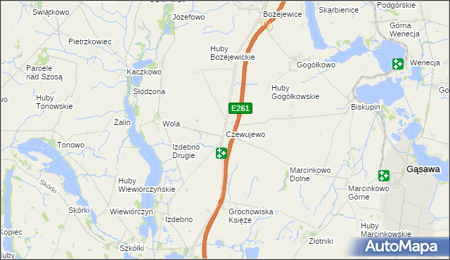 mapa Czewujewo, Czewujewo na mapie Targeo