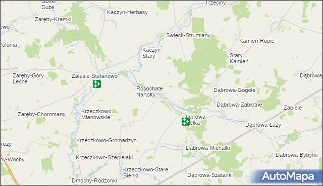 mapa Dąbrowa-Cherubiny, Dąbrowa-Cherubiny na mapie Targeo