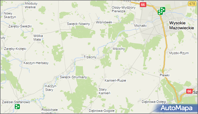 mapa Dąbrowa-Dzięciel, Dąbrowa-Dzięciel na mapie Targeo