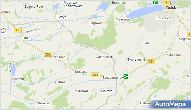 mapa Dalabuszki, Dalabuszki na mapie Targeo