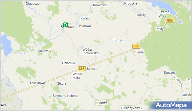 mapa Danowo gmina Rajgród, Danowo gmina Rajgród na mapie Targeo