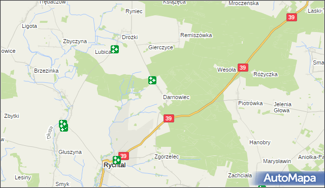 mapa Darnowiec, Darnowiec na mapie Targeo