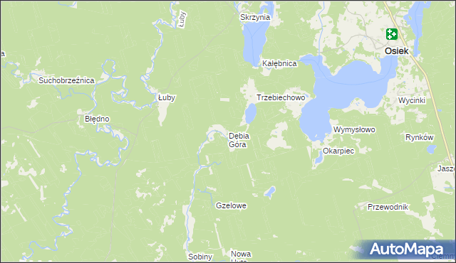 mapa Dębia Góra, Dębia Góra na mapie Targeo