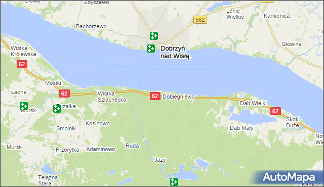 mapa Dobiegniewo, Dobiegniewo na mapie Targeo