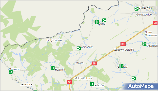 mapa Dobieszów gmina Głubczyce, Dobieszów gmina Głubczyce na mapie Targeo