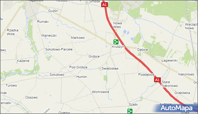 mapa Dobra Wola gmina Włocławek, Dobra Wola gmina Włocławek na mapie Targeo