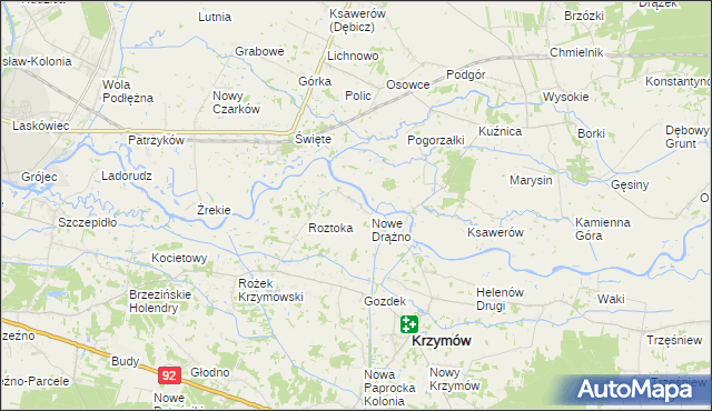mapa Drążno-Holendry, Drążno-Holendry na mapie Targeo