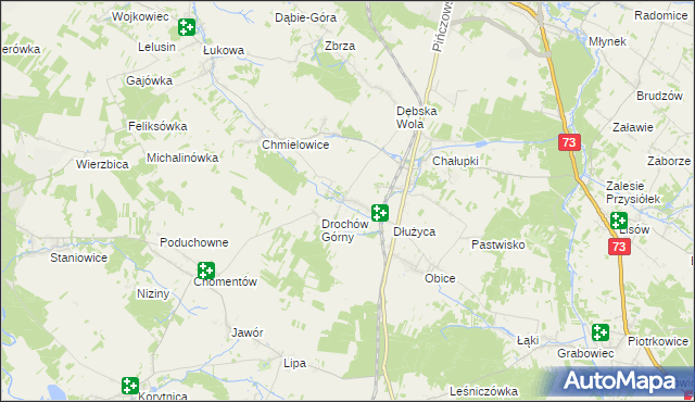 mapa Drochów Dolny, Drochów Dolny na mapie Targeo