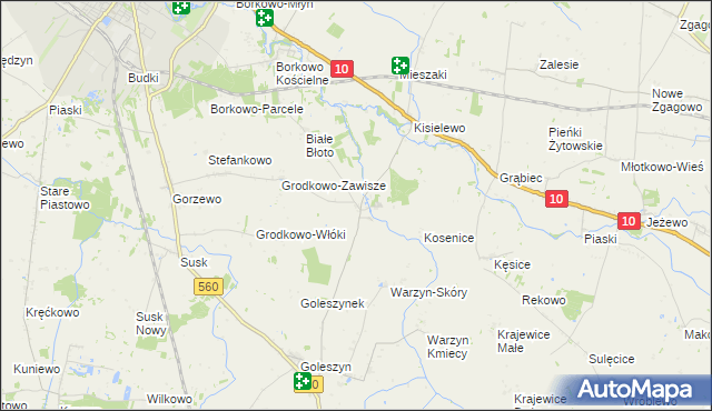 mapa Dziembakowo, Dziembakowo na mapie Targeo