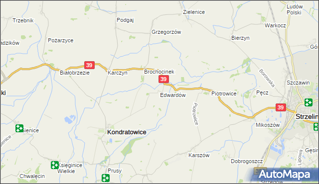 mapa Edwardów gmina Kondratowice, Edwardów gmina Kondratowice na mapie Targeo