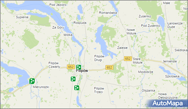 mapa Filipów Drugi, Filipów Drugi na mapie Targeo