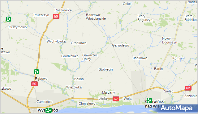 mapa Gawarzec Górny, Gawarzec Górny na mapie Targeo