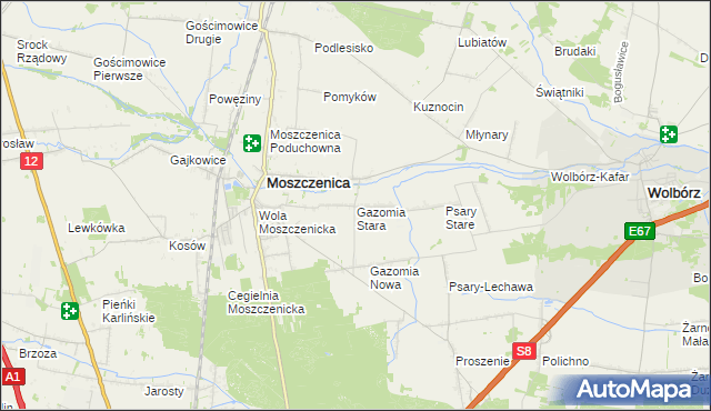 mapa Gazomia Stara, Gazomia Stara na mapie Targeo