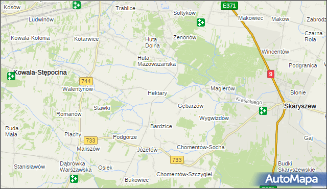 mapa Gębarzów Osada, Gębarzów Osada na mapie Targeo