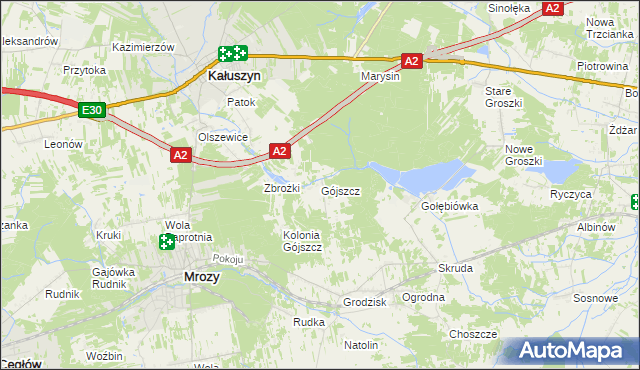 mapa Gójszcz, Gójszcz na mapie Targeo