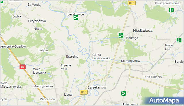 mapa Górka Lubartowska, Górka Lubartowska na mapie Targeo
