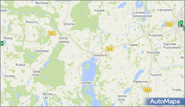 mapa Gowidlino, Gowidlino na mapie Targeo