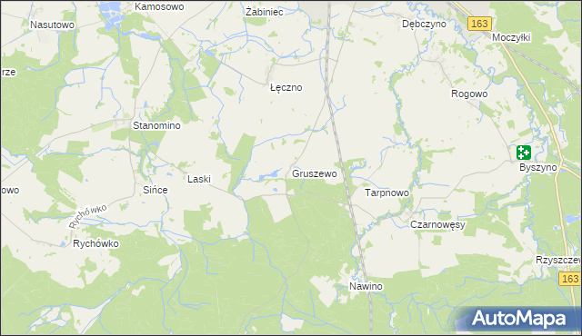 mapa Gruszewo, Gruszewo na mapie Targeo