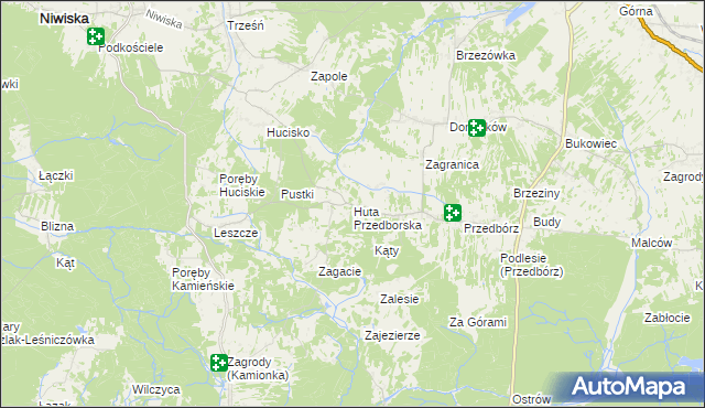 mapa Huta Przedborska, Huta Przedborska na mapie Targeo