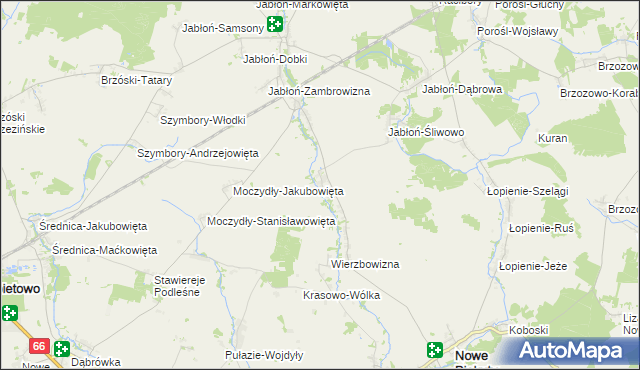 mapa Jabłoń-Piotrowce, Jabłoń-Piotrowce na mapie Targeo