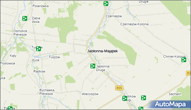 mapa Jabłonna Pierwsza, Jabłonna Pierwsza na mapie Targeo