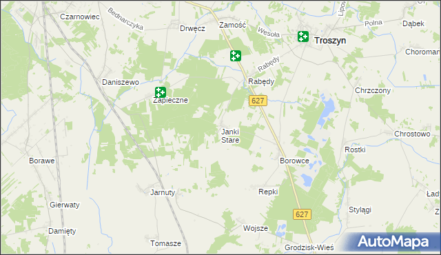 mapa Janki Stare, Janki Stare na mapie Targeo