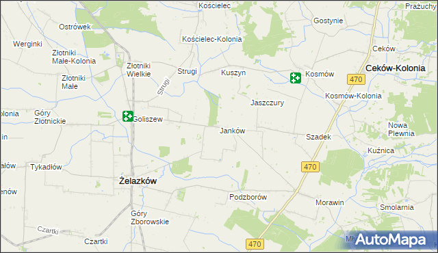 mapa Janków gmina Żelazków, Janków gmina Żelazków na mapie Targeo