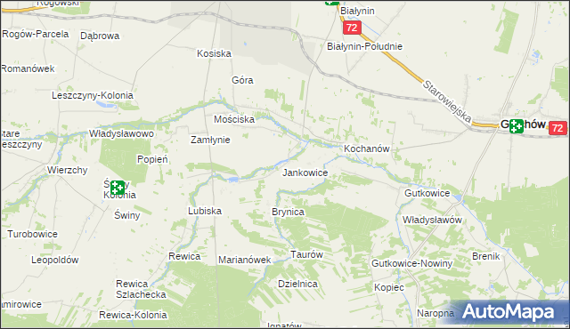 mapa Jankowice-Kolonia gmina Jeżów, Jankowice-Kolonia gmina Jeżów na mapie Targeo