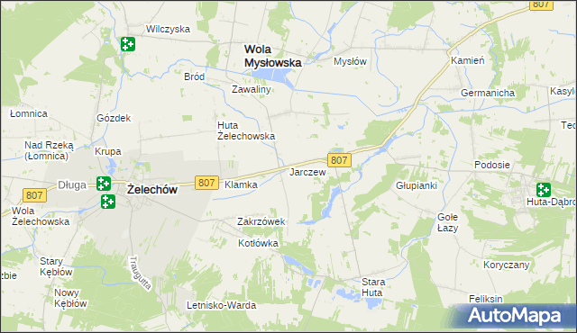 mapa Jarczew, Jarczew na mapie Targeo