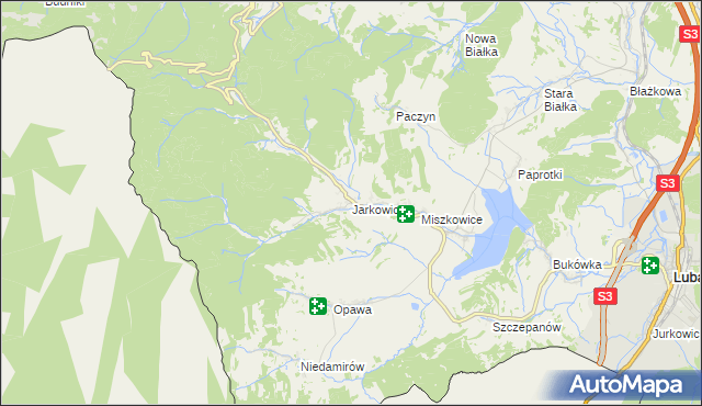 mapa Jarkowice, Jarkowice na mapie Targeo