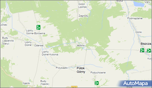 mapa Jedlinki, Jedlinki na mapie Targeo