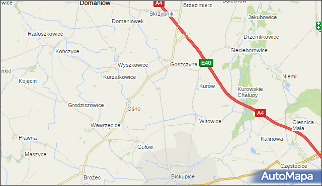 mapa Jędrzychowice gmina Wiązów, Jędrzychowice gmina Wiązów na mapie Targeo