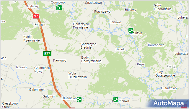 mapa Jesionka gmina Baboszewo, Jesionka gmina Baboszewo na mapie Targeo