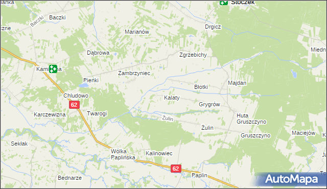 mapa Kalaty, Kalaty na mapie Targeo