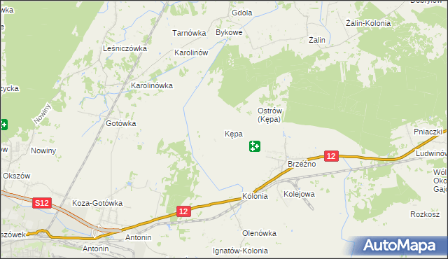 mapa Kępa gmina Dorohusk, Kępa gmina Dorohusk na mapie Targeo