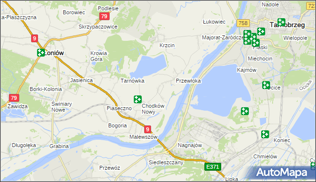 mapa Kępa Nagnajewska, Kępa Nagnajewska na mapie Targeo