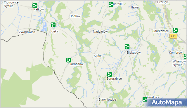 mapa Kijów gmina Otmuchów, Kijów gmina Otmuchów na mapie Targeo