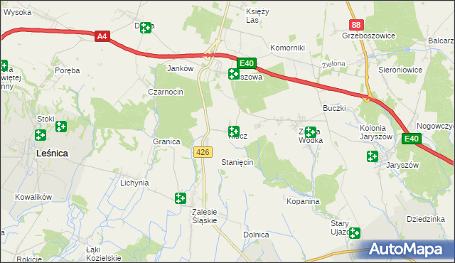 mapa Klucz gmina Ujazd, Klucz gmina Ujazd na mapie Targeo