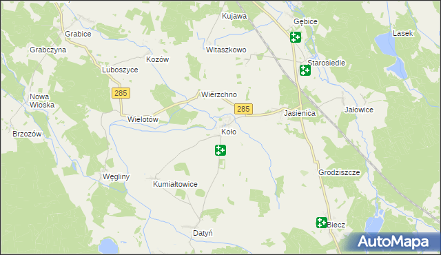 mapa Koło gmina Brody, Koło gmina Brody na mapie Targeo