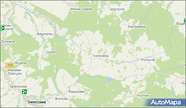 mapa Kondratów, Kondratów na mapie Targeo