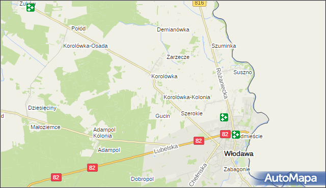 mapa Korolówka-Kolonia, Korolówka-Kolonia na mapie Targeo