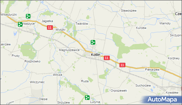 mapa Kotlin, Kotlin na mapie Targeo