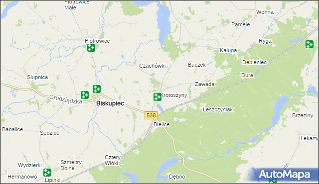 mapa Krotoszyny, Krotoszyny na mapie Targeo