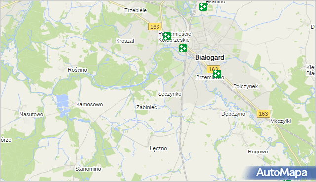 mapa Łęczynko, Łęczynko na mapie Targeo