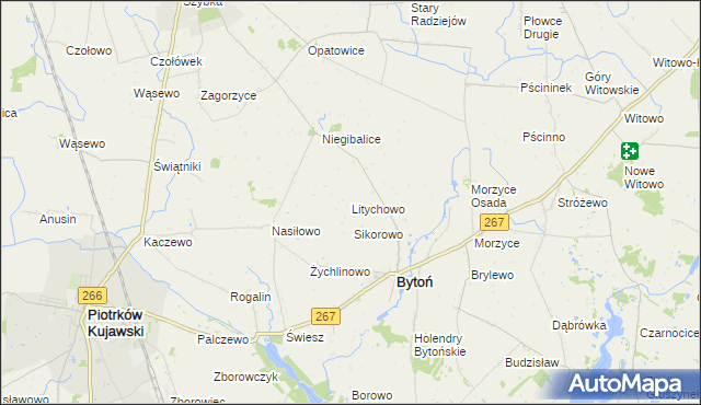 mapa Litychowo, Litychowo na mapie Targeo