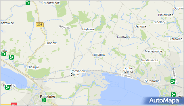 mapa Lubiatów gmina Otmuchów, Lubiatów gmina Otmuchów na mapie Targeo
