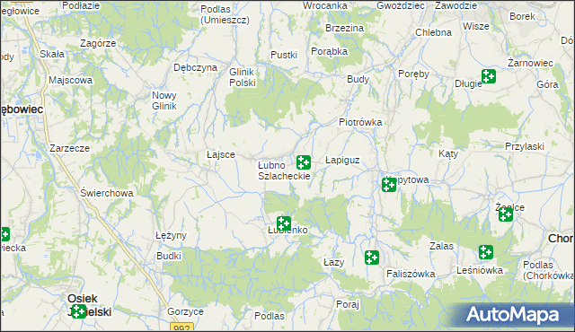 mapa Łubno-Opace, Łubno-Opace na mapie Targeo