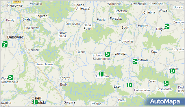 mapa Łubno Szlacheckie, Łubno Szlacheckie na mapie Targeo