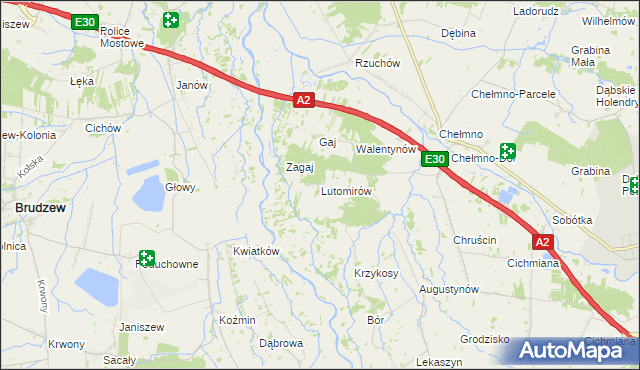 mapa Lutomirów, Lutomirów na mapie Targeo